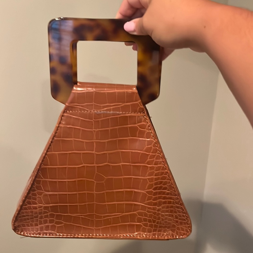 Snakeskin purse with tortoise shell handles from Tuckernuck